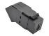 P169-000-KPA-BK - Eaton Tripp Lite Series Mini DisplayPort to DisplayPort All-in-One Keystone/Panel Mount Angled Adapter (F/F), Black - Vänster vinkel