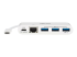 U460-003-3AG-C - Eaton Tripp Lite series 3-Port USB-C hub w/ Gigabit ethernet GbE, USB-C Charging USB Type C USB 3.1 Hub - Undersidan