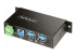 5G4AINDRM-USB-A-HUB - StarTech.com 4-Port Managed USB Hub with 4x USB-A, Heavy Duty with Metal Industrial Housing, ESD & Surge Protection, Wall/Desk/Din-Rail Mountable, USB 3.0/3.1/3.2 Gen 1 5Gbps - Höger vinkel