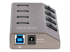 5G4AIBS-USB-HUB-EU - StarTech.com 4-Port Self-Powered USB-C Hub with Individual On/Off Switches, USB 3.0 5Gbps Expansion Hub w/Power Supply, Desktop/Laptop USB-C to USB-A Hub, 4x BC 1.2 (1.5A), USB Type C Hub - Vänster sida