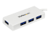 ST4300MINU3W - StarTech.com Bärbar SuperSpeed mini USB 3.0-hubb med 4 portar - Höger vinkel