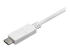 CDP2DPMM3MW - StarTech.com 9.8ft/3m USB C to DisplayPort 1.2 Cable 4K 60Hz, USB-C to DisplayPort Adapter Cable HBR2, USB Type-C DP Alt Mode to DP Monitor Video Cable, Compatible w/ Thunderbolt 3, White - Närbild