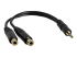 MUY1MFF - StarTech.com 6 in. 3.5mm Audio Splitter Cable - Vänster vinkel