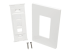 N080-103 - Eaton Tripp Lite Series Single-Gang 3-Port Wall Plate Keystone Cat5/6 USB HDMI Dport RCA - Flera vinklar