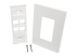 N080-104 - Eaton Tripp Lite Series Single-Gang 4-Port Wall Plate Keystone Cat5/6 USB HDMI Dport RCA - Flera vinklar