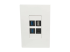 N080-104 - Eaton Tripp Lite Series Single-Gang 4-Port Wall Plate Keystone Cat5/6 USB HDMI Dport RCA - Framsidan