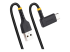 R2ACR-30C-USB-CABLE - StarTech.com 1ft (30cm) USB A to C Charging Cable Right Angle, Heavy Duty Fast Charge USB-C Cable, USB 2.0 A to Type-C, Durable and Rugged Aramid Fiber, 3A, S20/iPad/Pixel - Vänster vinkel