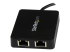 US1GC301AU2R - StarTech.com USB-C till dubbel Gigabit Ethernet-adapter med USB-port (Type-A) - Höger vinkel