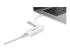 USB31000SPTW - StarTech.com USB 3.0 to Gigabit Ethernet Adapter NIC w/ USB Port (White) - Vänster vinkel