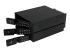 HSB3SATSASBA - StarTech.com Flyttbart hyllfritt bakpanelställ i aluminium med hot swap-funktion för tre 3,5" SAS II/SATA III – 6 Gbps HDD - Höger vinkel