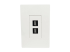 N080-102 - Eaton Tripp Lite Series Single-Gang 2-Port Wall Plate Keystone Cat5/Cat6 USB HDMI Dport RCA - Framsidan