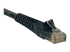 N201-003-BK - Eaton Tripp Lite Series Cat6 Gigabit Snagless Molded (UTP) Ethernet Cable (RJ45 M/M), PoE, Black, 3 ft. (0.91 m) - Vänster vinkel