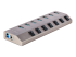 5G7AIBS-USB-HUB-EU - StarTech.com 7-Port Self-Powered USB-C Hub with Individual On/Off Switches, USB 3.0 5Gbps Expansion Hub w/Power Supply, Desktop/Laptop USB-C to USB-A Hub, 7x BC 1.2 (1.5A), USB Type C Hub - Höger vinkel