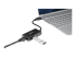 USB31000S2H - StarTech.com USB 3.0 till Gigabit-nätverksadapter med inbyggd USB-hubb med 2 portar - Vänster vinkel