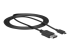 CDP2DPMM6B - StarTech.com 6ft/1.8m USB C to DisplayPort 1.2 Cable 4K 60Hz, USB-C to DisplayPort Adapter Cable HBR2, USB Type-C DP Alt Mode to DP Monitor Video Cable, Works with Thunderbolt 3, Black - Vänster vinkel