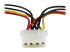 LP4SATAFMD - StarTech.com LP4 to SATA Power Cable Adapter with Floppy Power (LP4SATAFMD) - Närbild