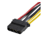 DSATPMOLP4 - StarTech.com Dual SATA to LP4 Power Doubler Cable Adapter, 2 SATA to 4 Pin LP4 Internal PC Peripheral Power Supply Connector, SATA Y Cable, Male/Female, 18 AWG Wire, 9 Amps at 12V (108W) - Närbild