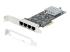 PR42GI-NETWORK-CARD - StarTech.com 4-Port 2.5Gbps NBASE-T PCIe Network Card, Intel I225-V Chip, Quad Port Computer Network Card, Multi-Gigabit NIC, PCI Express Server LAN Card, Desktop Ethernet Interface Card, PCI Express 2.0 (PR42GI-NETWORK-CARD) - Vänster vinkel