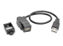 U024-001-KPA-BK - Eaton Tripp Lite Series USB 2.0 All-in-One Keystone/Panel Mount Extension Cable (M/F), Angled Connector, 1 ft. (0.31 m) - Vänster vinkel