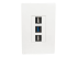 N080-103 - Eaton Tripp Lite Series Single-Gang 3-Port Wall Plate Keystone Cat5/6 USB HDMI Dport RCA - Framsidan