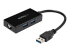 USB31000S2H - StarTech.com USB 3.0 till Gigabit-nätverksadapter med inbyggd USB-hubb med 2 portar - Vänster vinkel