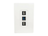 N080-103 - Eaton Tripp Lite Series Single-Gang 3-Port Wall Plate Keystone Cat5/6 USB HDMI Dport RCA - Framsidan