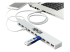 U360-010C-2X3 - Eaton Tripp Lite series 10-Port USB 3.0 / USB 2.0 Combo Hub - Höger vinkel