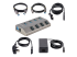 5G4AIBS-USB-HUB-EU - StarTech.com 4-Port Self-Powered USB-C Hub with Individual On/Off Switches, USB 3.0 5Gbps Expansion Hub w/Power Supply, Desktop/Laptop USB-C to USB-A Hub, 4x BC 1.2 (1.5A), USB Type C Hub - Vänster vinkel