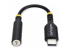 USBCAUDIO2 - StarTech.com USB-C Audio Adapter to 3.5mm TRRS Jack, Headphone Aux Dongle - Framsidan