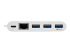 U460-003-3AG-C - Eaton Tripp Lite series 3-Port USB-C hub w/ Gigabit ethernet GbE, USB-C Charging USB Type C USB 3.1 Hub - Undersidan
