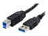 USB3SAB10BK - StarTech.com 10 ft Black SuperSpeed USB 3.0 Cable A to B - Höger vinkel